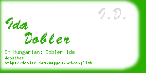 ida dobler business card